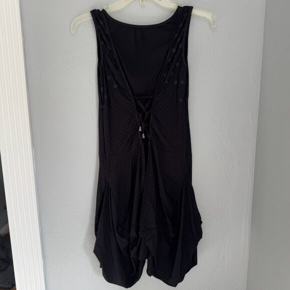 Black Sleeveless Zip-Front A-Line Day Dress
